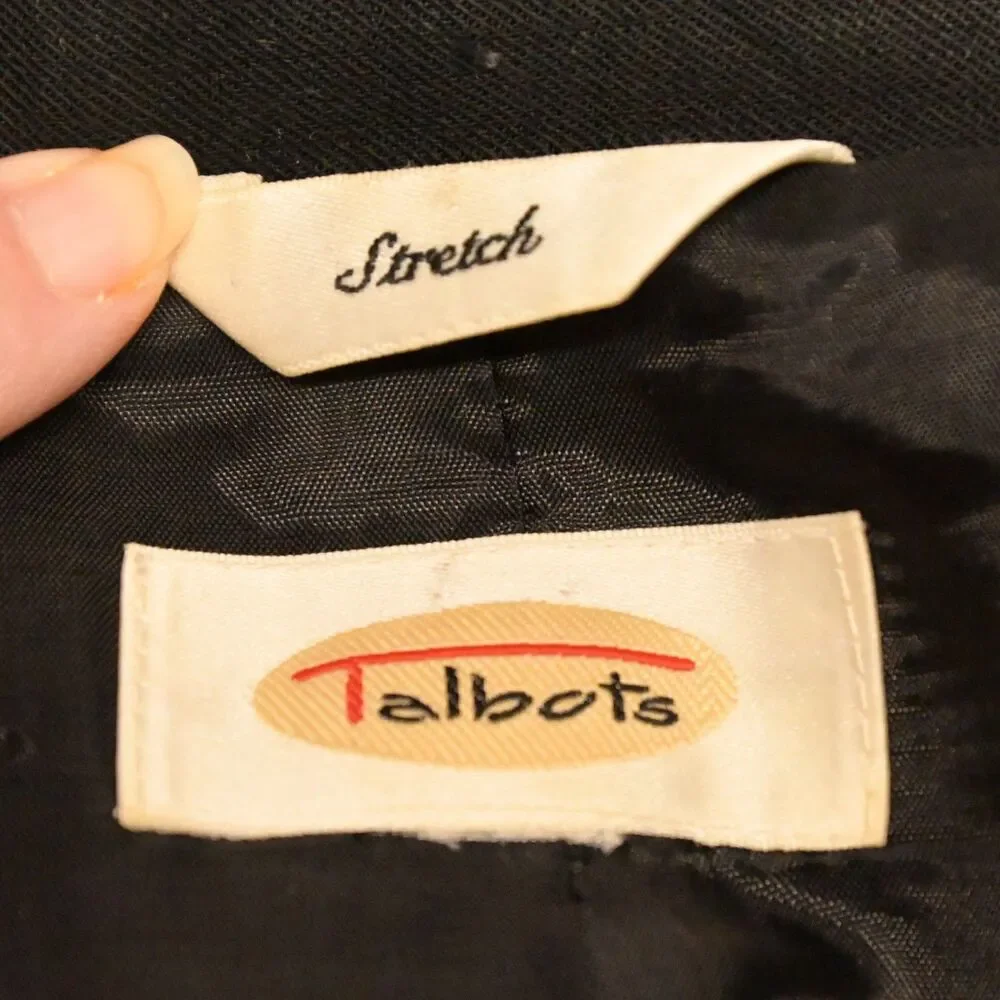 Talbots Black‎ 100% Wool 2-Piece Pants Suit Japan Women's Petite 16P - Picture 10 of 14